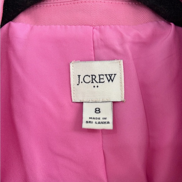 J. Crew Vibrant Pink Drapey Twill Double-Breasted Blazer - Picture 6 of 10